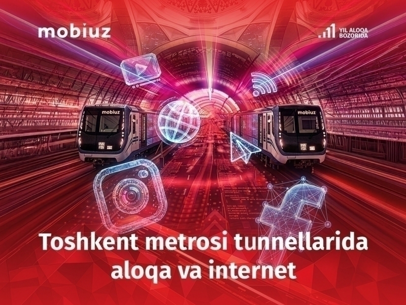 Mobiuz metro tunnellarida aloqa va internetni ishga tushirdi