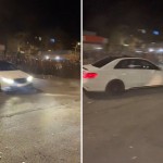 Mercedes-Benz ҳайдовчиси йўлнинг қатнов қисмида “дрифт” кўрсатди 