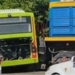 Toshkentda avtobus va teplovoz ishtirokida YTH bo‘ldi (video)