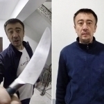 Toshkentdagi ko‘p qavatli uy yo‘lagida pichoq bilan yurgan erkak qamaldi (video)