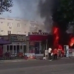 Qo‘qondagi do‘konga o‘t ketdi (video)