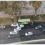 Bus involved in traffic accident in Tashkent