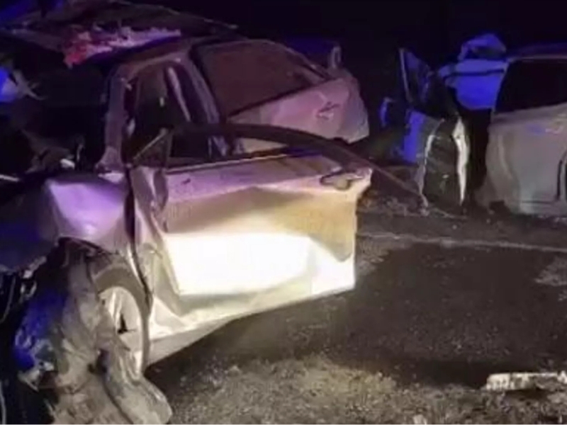 Avtomobil tuyani urib yuborishi oqibatida 4 kishi halok bo‘ldi (video)
