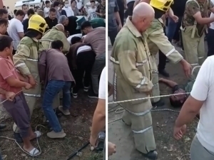 Three “Uzsuvtaminot” employees fainted after falling into a pipe in Surkhandarya (video)