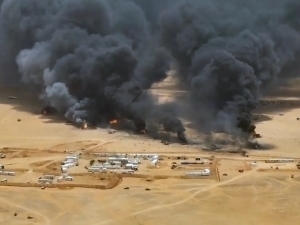 Husiylar Saudiyaning bir nechta ob’ektlarini bombaladi. Jarohatlanganlar soni 100 ga yaqin