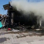 Toshkentda do‘kon va dorixona binosiga o‘t ketdi (video)