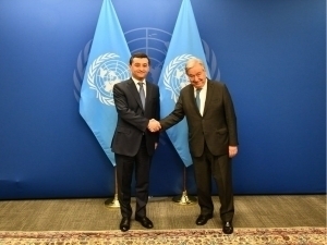 Bakhtiyor Saidov meets with Guterres at UN headquarters