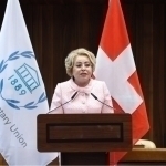 Sanksiya ostida qolgan Matviyenko Jenevada nutq so‘zladi