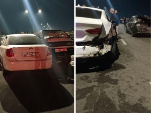 A road transport accident involving 5 cars occurred in Tashkent 