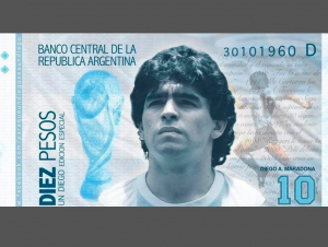 Maradona tasvirlangan banknota chiqarilishi mumkin