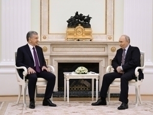 Шавкат Мирзиёев Владимир Путин билан учрашди