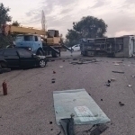 Ohangaronda Lacetti katta tezlikda avtobus bilan to‘qnashdi (video)