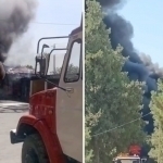 Samarqanddagi shifoxona yonida yong‘in sodir bo‘ldi (video)