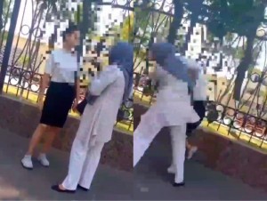 In Tashkent, a woman became jealous of her husband and beat a student up (video)