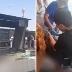 Toshkentda yuk mashinasi bekatga borib urildi (video)