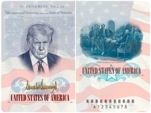 AQSHda pasport muqovasiga Donald Tramp portreti tushiriladi