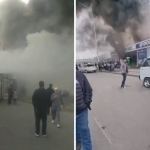 Fire breaks out in one of the shops in Samarkand