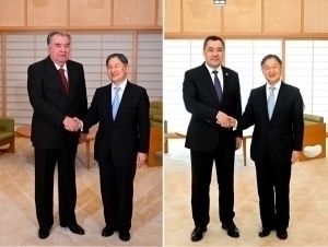 Japarov va Rahmon ham Yaponiya Imperatori bilan uchrashdi