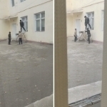 5th grade students attempt to repair school windows in Khorezm (video)