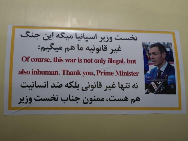 Eron Ispaniya Bosh vazirining suratini raketaga joylashtirdi (video)