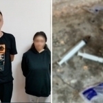 Erkak va ayol kuppa-kunduzi “pod’ezd”da narkotik iste’mol qildi (video)