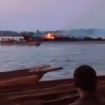 Kongoda bortida qariyb 500 kishi bo‘lgan kema yonib ketdi (video)