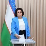 Presidential candidate Robaxon Mahmudova voted in the election