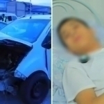 Наманганда Spark'ни ижарага олган ўқувчилар аварияга учради (видео)