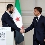 Макрон Асад ҳокимияти ағдарилгандан сўнг илк бор Сурияга борди (видео)