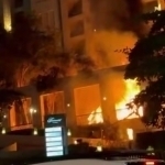 Dubayga raketa qoldiqlari “yog‘moqda”. Shaharda yong‘inlar boshlandi (video)