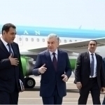 Prezident samolyoti Qo‘qon aeroportiga qo‘ndi