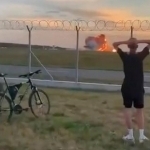 Polshada shouga tayyorlanayotgan qiruvchi samolyot qulab tushdi (video)