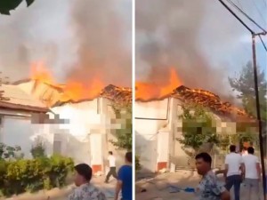 Fire season continues: three adjacent houses burned down in Andijan 