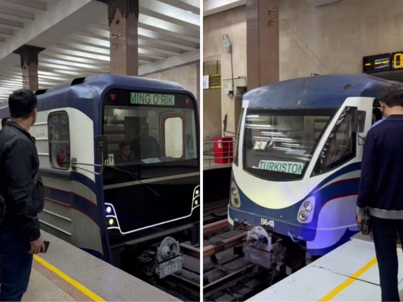 “Shahriston” bekatida metro poyezdi to‘xtab qoldi (video)