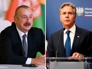 Blinken Aliyev bilan Ozarbayjon va Armaniston orasidagi tinchlik masalasini muhokama qildi