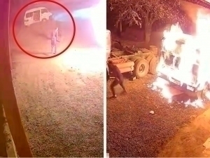 Самарқандда ота ва унинг икки ўғли юк машиналарини ёқиб юборди