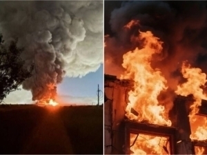 Wildberries yana nishonda: Ukraina bu safar Voronejdagi omborni bombaladi (video)