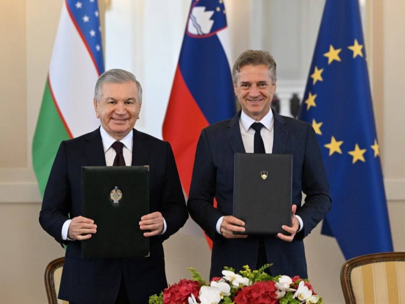 Mirziyoyev and Golob sign joint statement, ink multiple cooperation deals