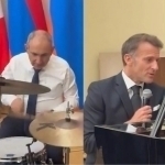 Makron Pashinyan bilan jo‘rlikda qo‘shiq kuyladi (video)