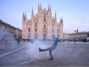 Yevropa “yonyapti”: Italiyada ham namoyishlar to‘qnashuvlarga aylandi (video)