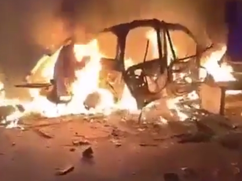 Pokistonda tez yordam maşinasi portlab ketdi. 9 kişi halok böldi (video)