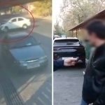 Toshkentda Nexia Matiz’ga urilib, kafega kirib ketdi (video)
