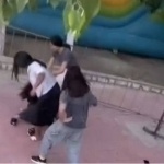 Group of girls caught fighting in Navoi park