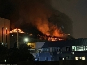 Five-star hotel burns down in Tashkent