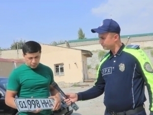 Driver in Samarkand was caught after violating traffic rules 76 times with a fake license plate