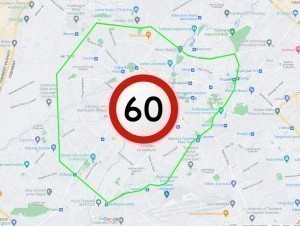 In Tashkent, the speed limit was set to 60 kilometers