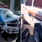 Samarqandda PPX inspektori xizmat mashinasida Damas bilan to‘qnashdi