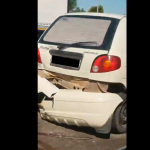 Video: Rohat posti yaqinida 6 mashina to‘qnashdi