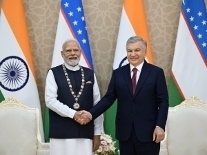 Shavkat Mirziyoyev Modiga “Oliy Darajali Do‘stlik” ordenini topshirdi