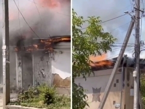 Fire breaks out in adjacent houses in Tashkent